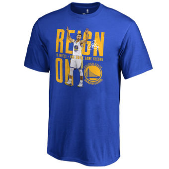 Youth Golden State Warriors Stephen Curry Royal Three-Point Single Game Record T-Shirt