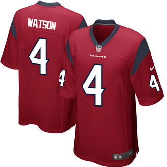 Youth Houston Texans Deshaun Watson Nike Red 2017 Draft Pick Game Jersey
