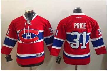 Youth Montreal Canadiens #31 Carey Price Stitched CH Red NHL Jersey