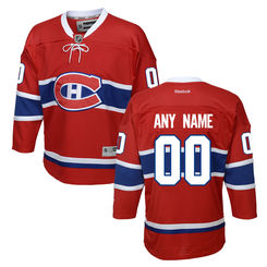 Youth Montreal Canadiens Reebok Red Home Premier Custom Jersey Youth Montreal Canadiens Reebok Red Home Premier Custom Jersey