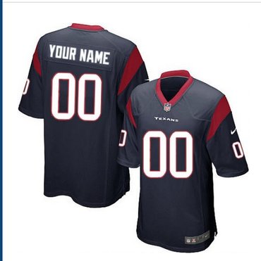 Youth Nike Houston Texans Customized Limited Navy Blue Team Color NFL Jersey