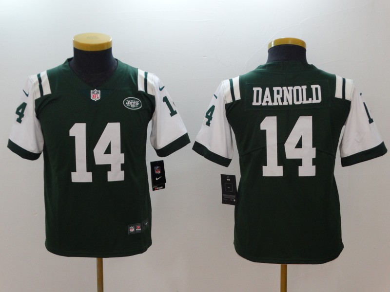 Youth Nike Jets #14 Sam Darnold Green Youth Vapor Untouchable Player Limited Jersey