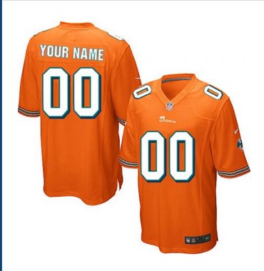 Youth Nike Miami Dolphins Customized Limited Orange Alternate NFL Jersey