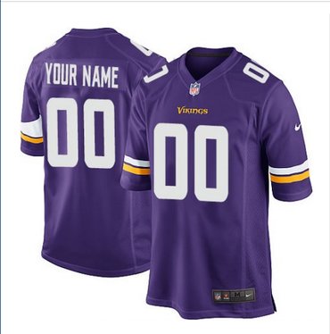 Youth Nike Minnesota Vikings Customized Elite Purple Team Color NFL Jersey