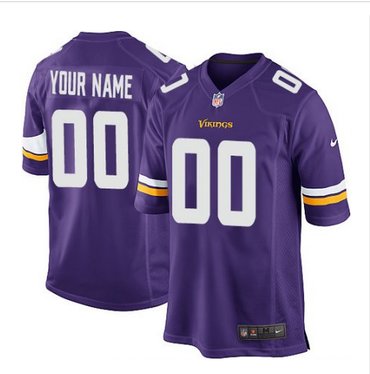 Youth Nike Minnesota Vikings Customized Limited Purple Team Color NFL Jersey