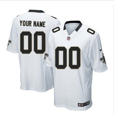 Youth Nike New Orleans Saints Customized Elite White NFL Jersey