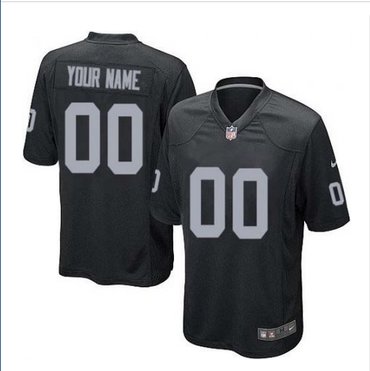 Youth Nike Oakland Raiders Customized Elite Black Team Color NFL Jersey