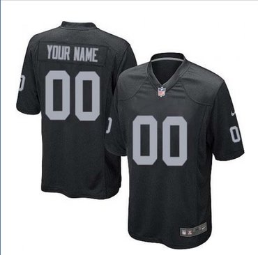 Youth Nike Oakland Raiders Customized Limited Black Team Color NFL Jersey