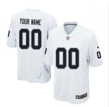 Youth Nike Oakland Raiders Customized Limited White NFL Jersey