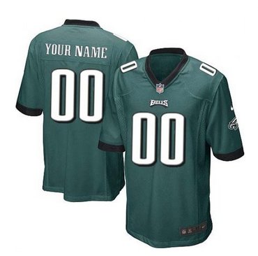 Youth Nike Philadelphia Eagles Customized Limited Midnight Green Team Color NFL Jersey