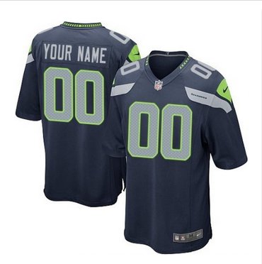 Youth Nike Seattle Seahawks Customized Elite Steel Blue Team Color NFL Jersey