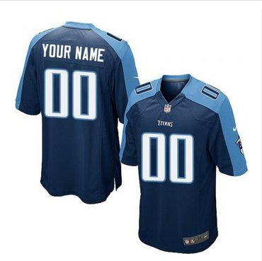 Youth Nike Tennessee Titans Customized Elite Navy Blue Alternate NFL Jersey