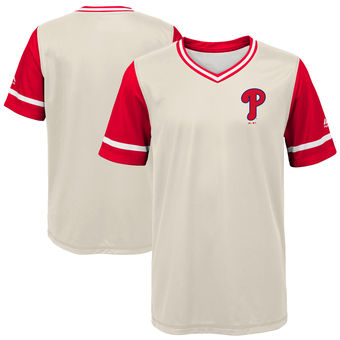 Youth Philadelphia Phillies Majestic Tan 2017 Players Weekend Team Jersey