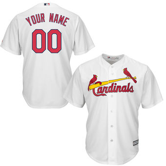 Youth St. Louis Cardinals Majestic White Custom Cool Base Jersey Youth St. Louis Cardinals Majestic White Custom Cool Base Jersey