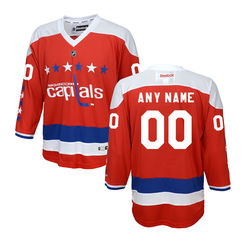 Youth Washington Capitals Custom Reebok Red Replica Alternate Jersey