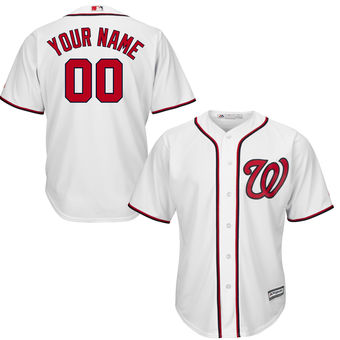 Youth Washington Nationals Majestic White Custom Cool Base Jersey Youth Washington Nationals Majestic White Custom Cool Base Jersey