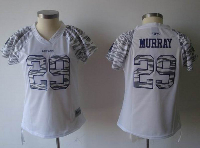 Zebra Field Flirt Fashion Women Dallas Cowboys 29 DeMarco Murray Jerseys White