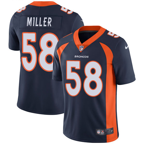 ike Broncos #58 Von Miller Blue Alternate Youth Stitched NFL Vapor Untouchable Limited Jersey