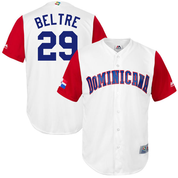 Team Dominican Republic #29 Beltre 2017 World Baseball Classic Authentic Customized Stitched MLB Jersey Team Dominican Republic #29 Beltre 2017 World Baseball Classic Authentic Customized Stitched MLB Jersey