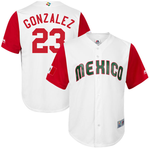 Team Mexico #23 Adrian Gonzalez White 2017 World Baseball Classic Authentic Stitched MLB Jersey Team Mexico #23 Adrian Gonzalez White 2017 World Baseball Classic Authentic Stitched MLB Jersey