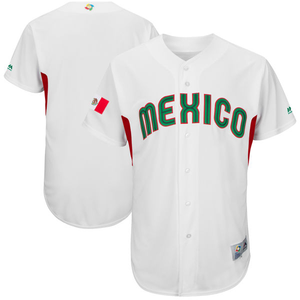 Team Mexico Blank White 2017 World Baseball Classic Authentic Stitched MLB Jersey Team Mexico Blank White 2017 World Baseball Classic Authentic Stitched MLB Jersey