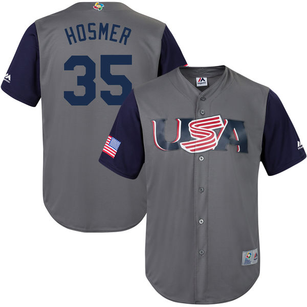 Team USA #35 Hosmer 2017 World Baseball Classic Authentic Customized Stitched MLB Jersey