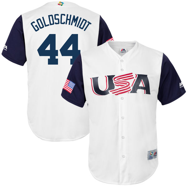 Team USA #44 Goldschmidt Gray 2017 World Baseball Classic Authentic Customized Stitched MLB Jersey