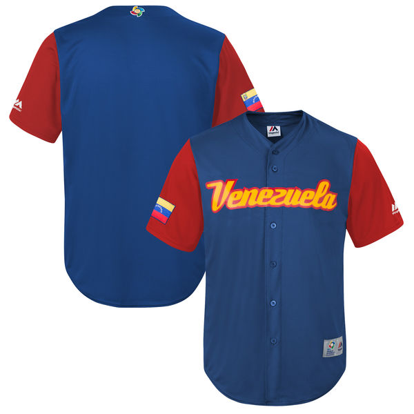 Team Venezuela Blank Royal 2017 World Baseball Classic Authentic Customized Stitched MLB Jersey Team Venezuela Blank Royal 2017 World Baseball Classic Authentic Customized Stitched MLB Jersey