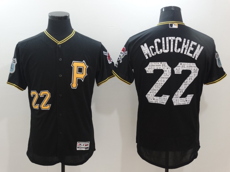 Men's Pittsburgh Pirates #22 Andrew McCutchen Majestic Black 2017 Spring Training FlexBase Player Jersey Men's Pittsburgh Pirates #22 Andrew McCutchen Majestic Black 2017 Spring Training FlexBase Player Jersey