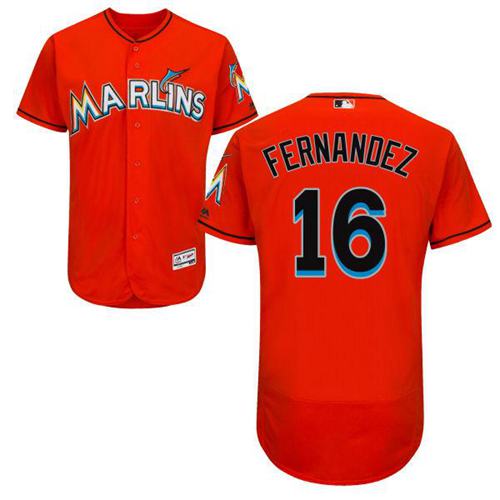 marlins #16 Jose Fernandez Orange Flexbase Authentic Collection Stitched MLB Jersey marlins #16 Jose Fernandez Orange Flexbase Authentic Collection Stitched MLB Jersey