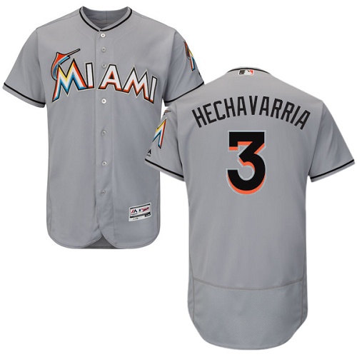 marlins #3 Adeiny Hechavarria Grey Flexbase Authentic Collection Stitched MLB Jersey marlins #3 Adeiny Hechavarria Grey Flexbase Authentic Collection Stitched MLB Jersey