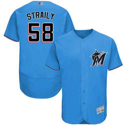 marlins #58 Dan Straily Blue Flexbase Authentic Collection Stitched Baseball Jersey marlins #58 Dan Straily Blue Flexbase Authentic Collection Stitched Baseball Jersey