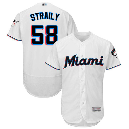 marlins #58 Dan Straily White Flexbase Authentic Collection Stitched Baseball Jersey marlins #58 Dan Straily White Flexbase Authentic Collection Stitched Baseball Jersey