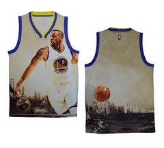 moments version of the Golden State Warriors on the 9th dribble blank jersey vest
