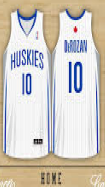 new Toronto raptors which says Huskies White custom mens jersey