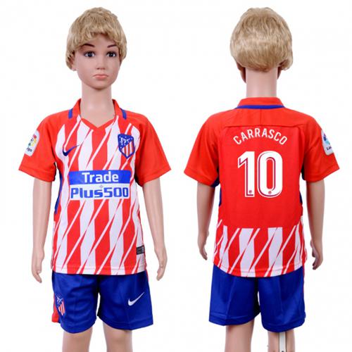 tletico Madrid #10 Carrasco Home Kid Soccer Club Jersey tletico Madrid #10 Carrasco Home Kid Soccer Club Jersey