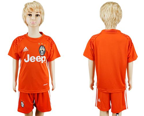 uventus Blank Orange Goalkeeper Kid Soccer Club Jersey